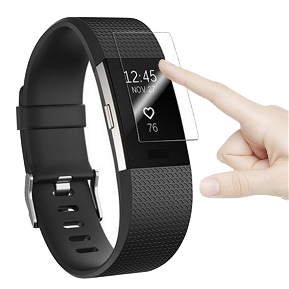 2pcs Ultra Thin HD Scratch Resistance TPU Screen Protector Protective Guard Film for Fitbit Charge 2