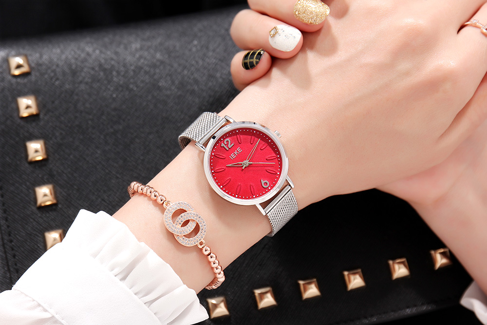 IEKE88009 Gold Women Quartz Watches Ladies Top Brand Luxury Female Wrist Watch Girl Clock Relogio Feminino