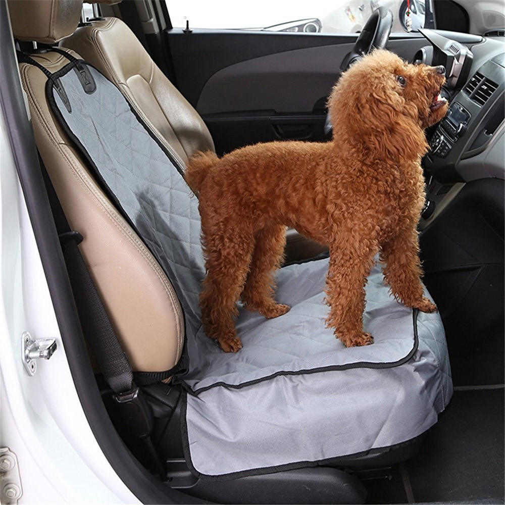 Cotton Pet Dog Cat Car Front Seat Anchors Waterproof Non-Slip Cover with safety belt