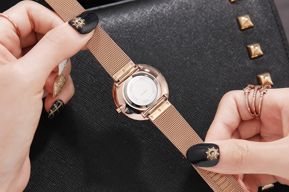 IEKE88010 Top Luxury Brand Quartz Casual Japan Quartz-Watch Stainless Steel Mesh Strap Ultra Thin Clock Female New