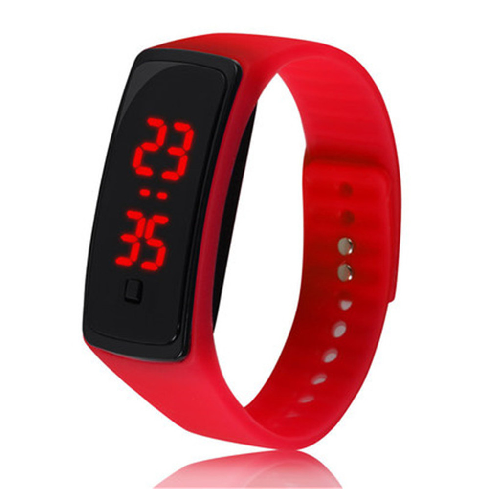 LED Kids Sports Bracelet Wrist Watch Silicone Band Digital Unisex