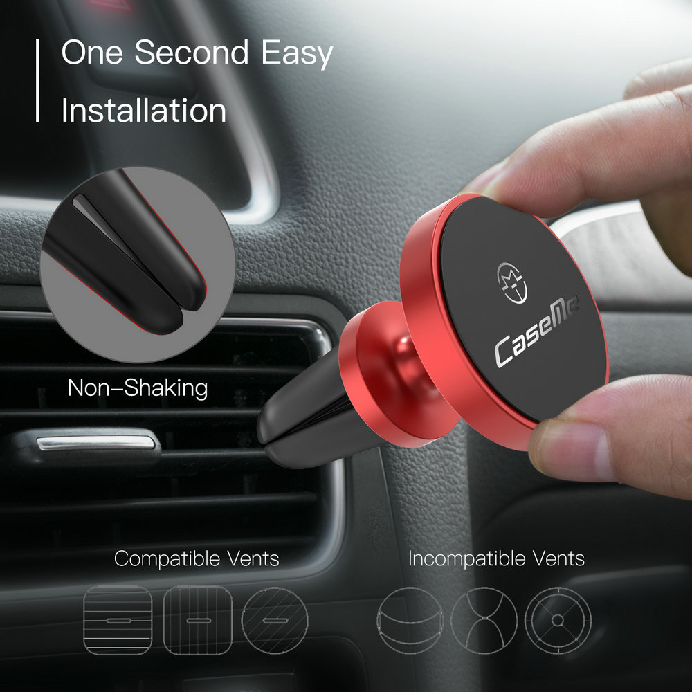 Magnetic Phone Holder, CaseMe 360 Degree Rotatable Car Air Vent Phone Holder, Magnetic Car Mounts, Phone Mount