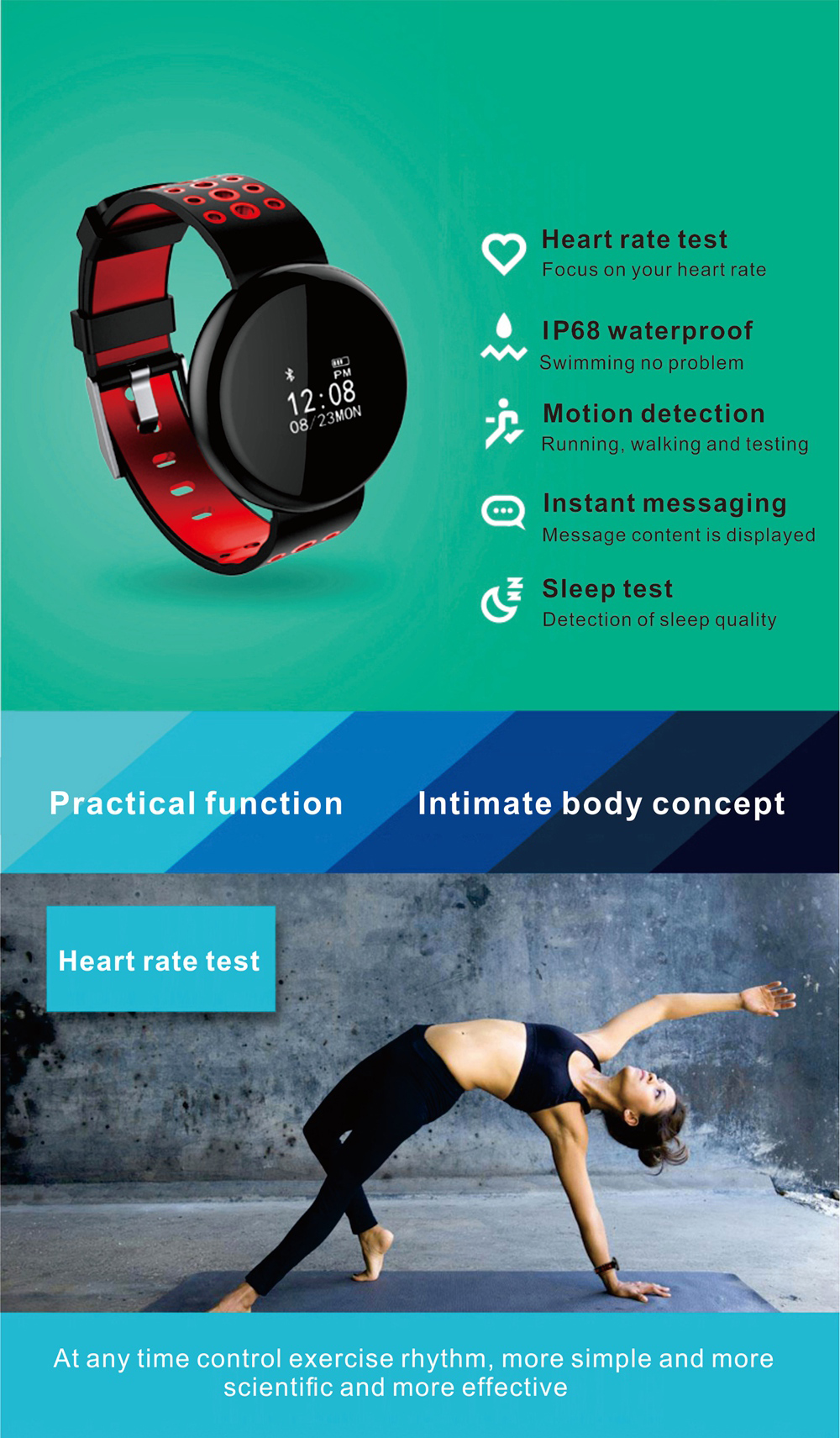 Star 21 Activity Fitness Tracker Round Screen Blood Oxygen Pressure Sleep Monitor Calorie Counter Pedometer Sport watch