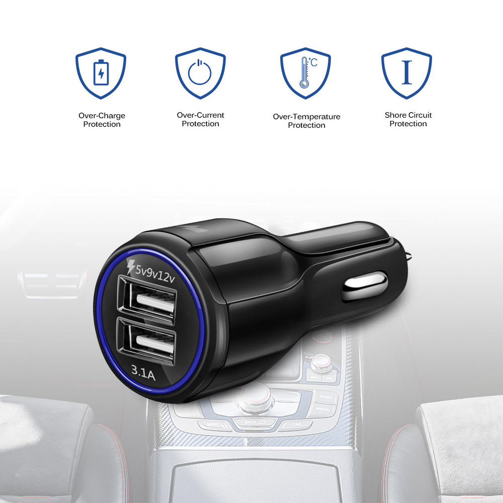 SpedCrd Quick Charge Dual USB QC2.0 Car Charger