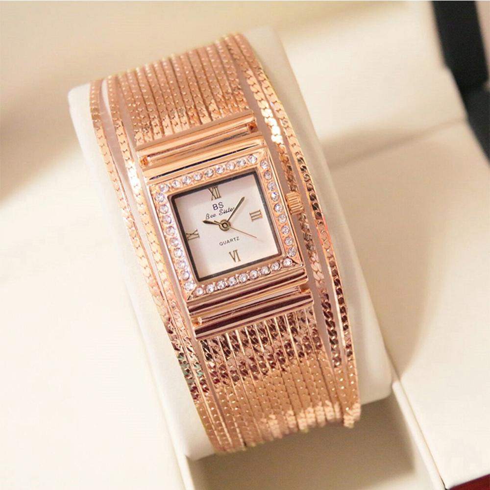 Luxury Brand Gold Women Bracelet Ladies Waterproof Fashion Dress Watch Women Clock