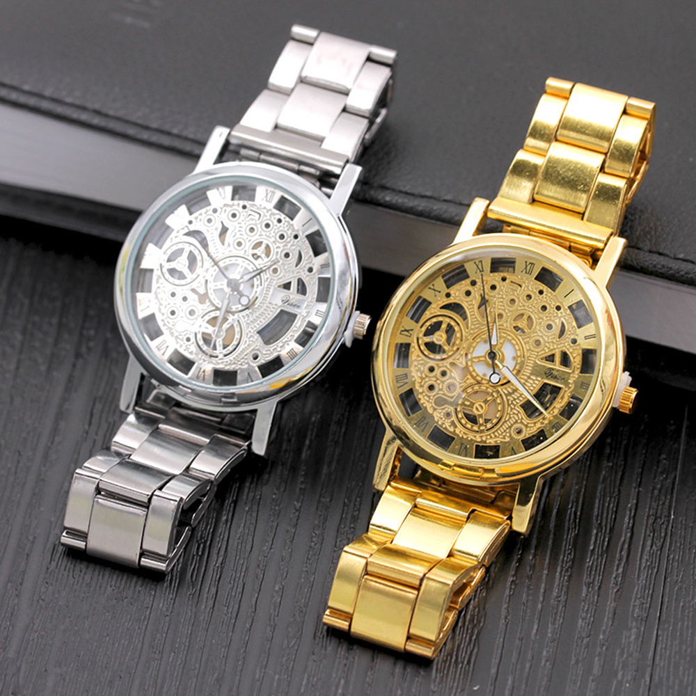Hollow Perspective Alloy Steel Watch