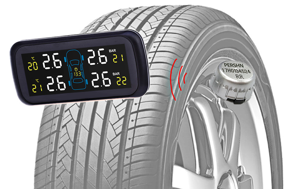 Pershn U903 TPMS Tire Pressure Monitoring System with Four External Sensors