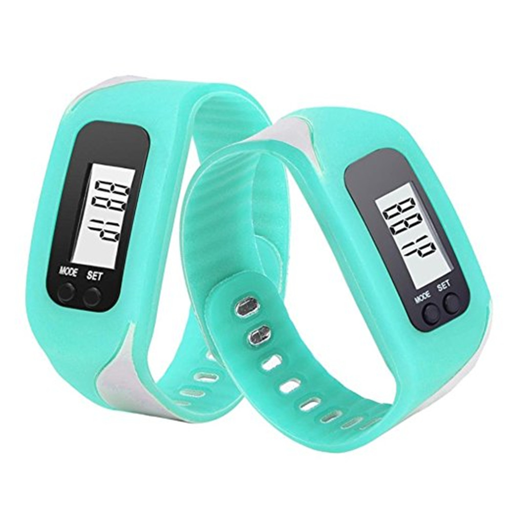 Run Step Watch Sport Bracelet Fitness Tracker Pedometer Calorie Counter Digital LCD Walking Distance