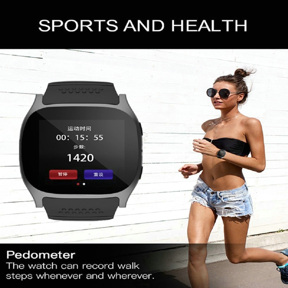 T8 Bluetooth Smart Watch Smart Watch With Camera Facebook Whatsapp Support SIM TF Card Call Smartwatch For Android