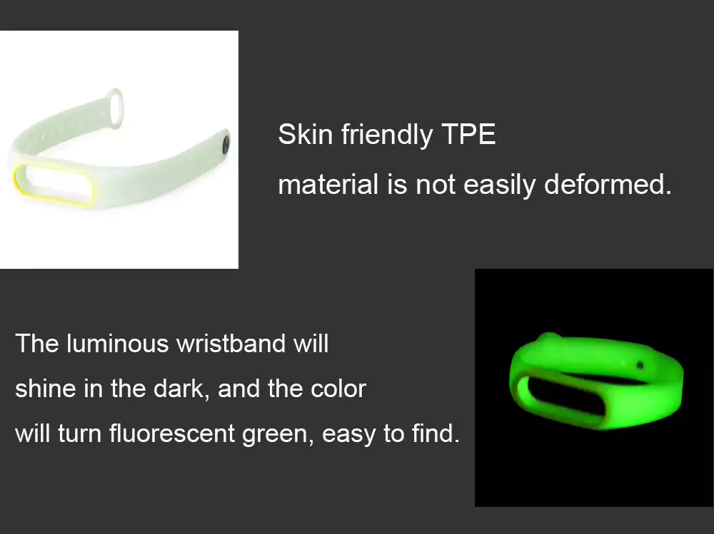 For Xiaomi Mi Band 2 Luminous Wristband