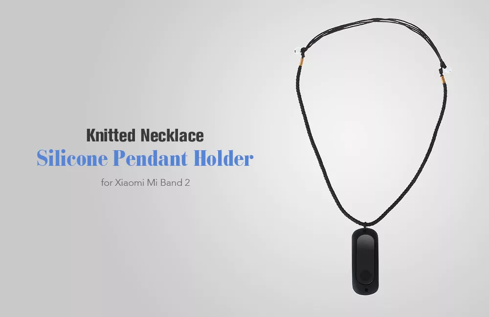 For Xiaomi Mi Band 2 DIY Knitted Necklace with Silicone Pendant Holder