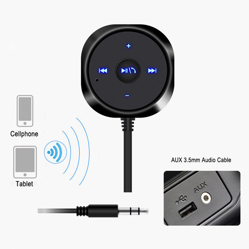 New Wireless Bluetooth Receiver 3.5mm AUX Audio Music Receiver 5V 2.1A Car Charger