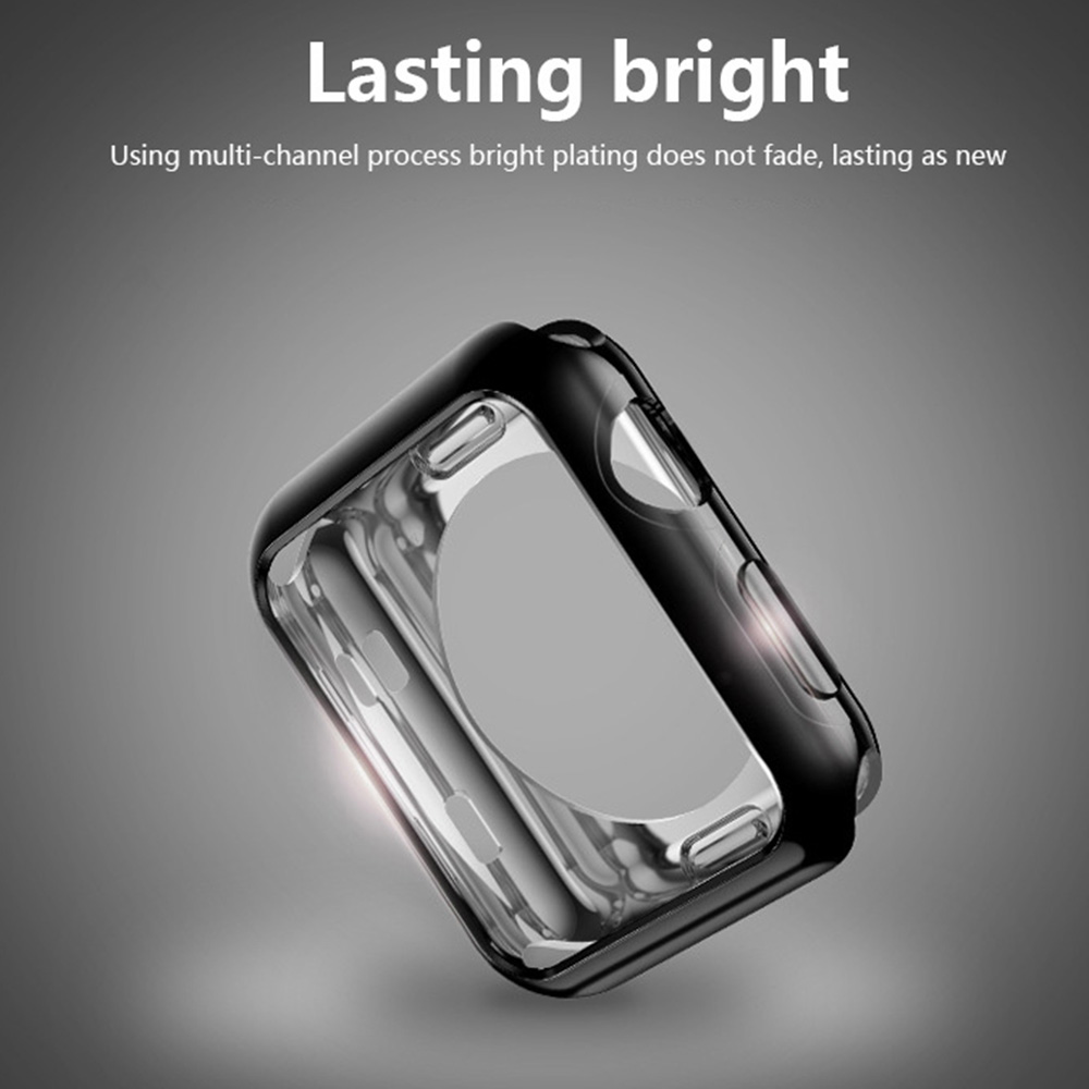 42mm Scratch-resistant Soft Flexible Silicone Lightweight Plated Protector Case for Apple Watch
