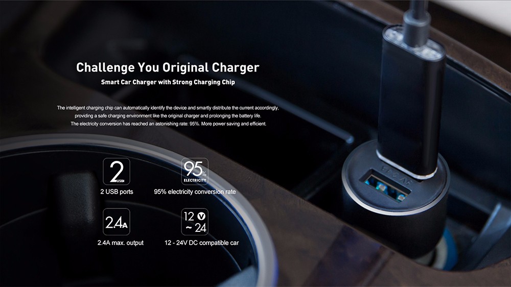 ROIDMI BFQ04RM 3S Wireless Bluetooth Music Car Charger International Edition ( Xiaomi Ecosysterm Product )