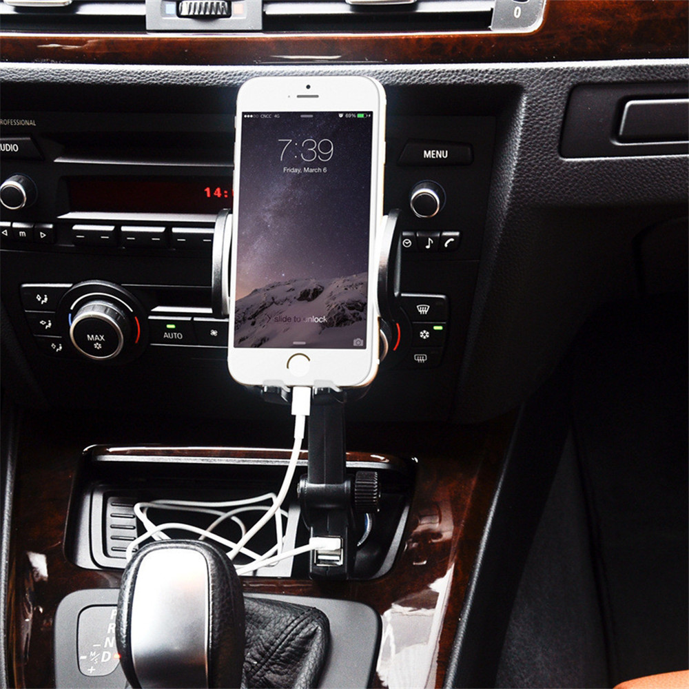 For Car Holder Smoke Lighter 2 usb Charger For iPhone All Smart Phone