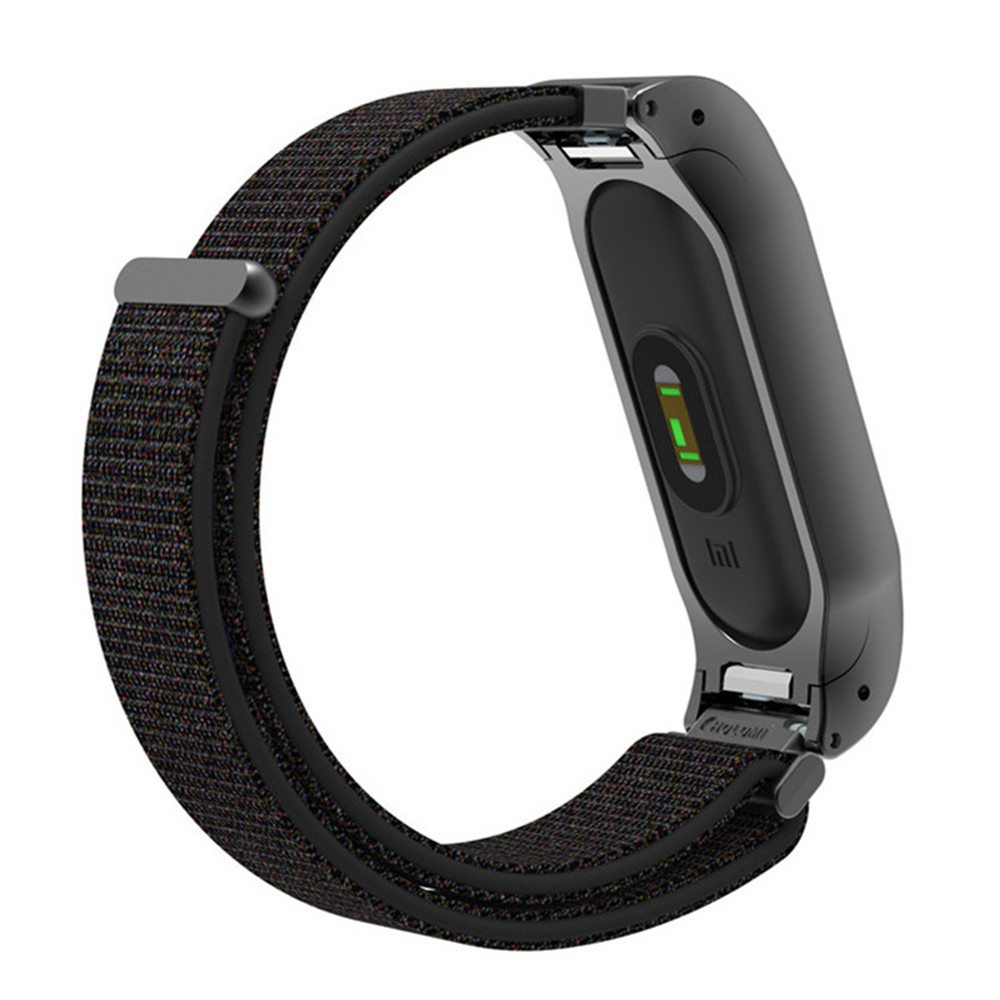Metal Frame Nylon Loop Wrist Band Strap for XiaoMi Band 2 Bracelet Smart Accessory