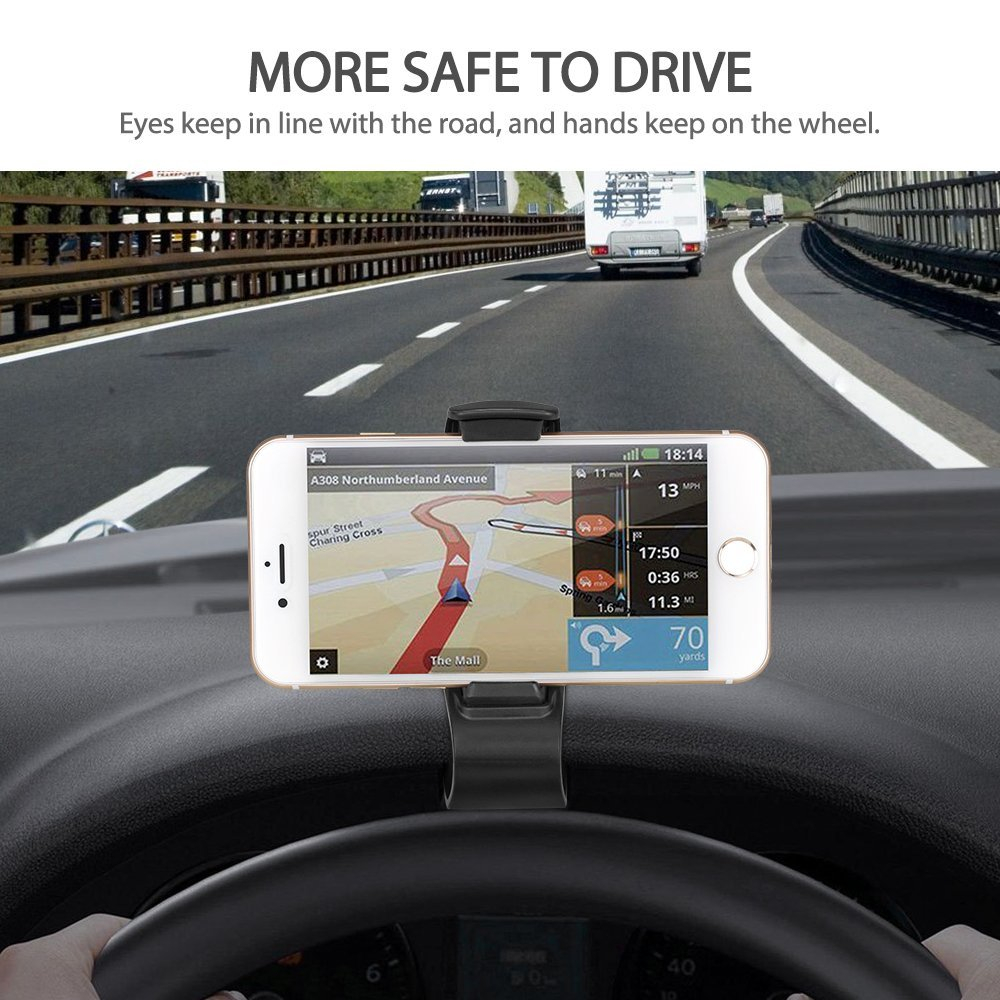 Universal Car HUD Dashboard Clip Mount Holder Stand Bracket for Smartphone GPS