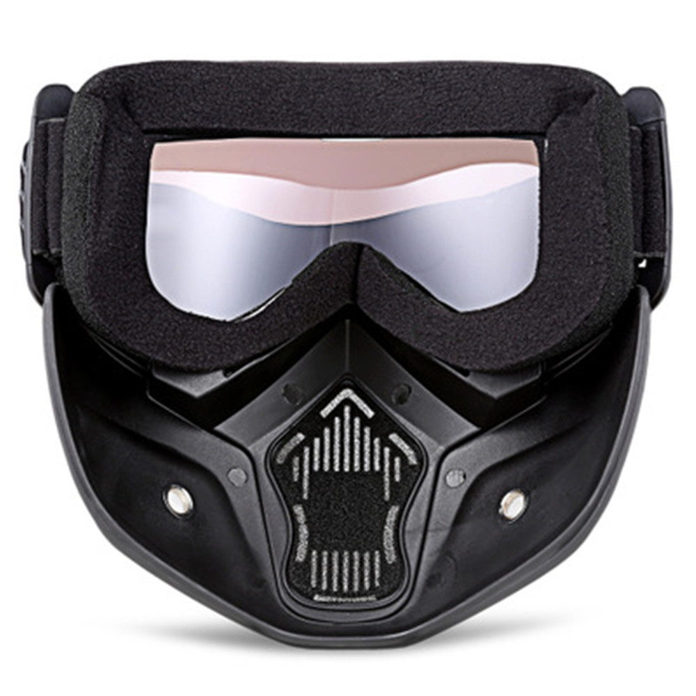 Motorcycle Goggles With Detachable Mask Safety