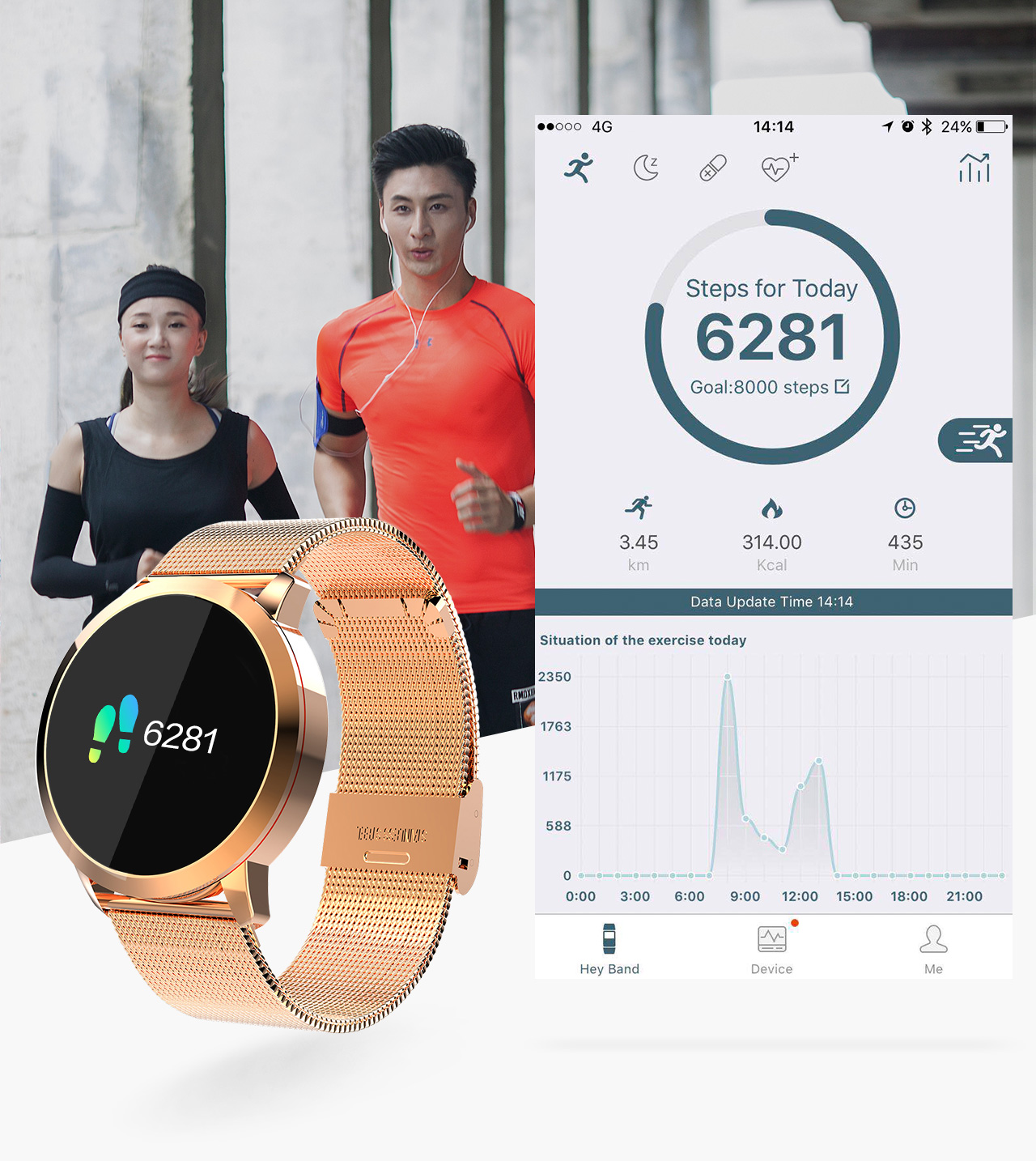 OUKITEL W1 Smart Watch Heart Rate / Blood Pressure / Sleep Monitor Funny Game Drink Water Reminder Touch Screen 150 Days Long Standby Time