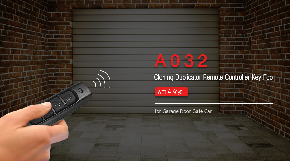 A032 Electric Gate Garage Door Opener Cloning Duplicator Remote Controller Key Fob Copy Transmitter Switch with 4 Keys