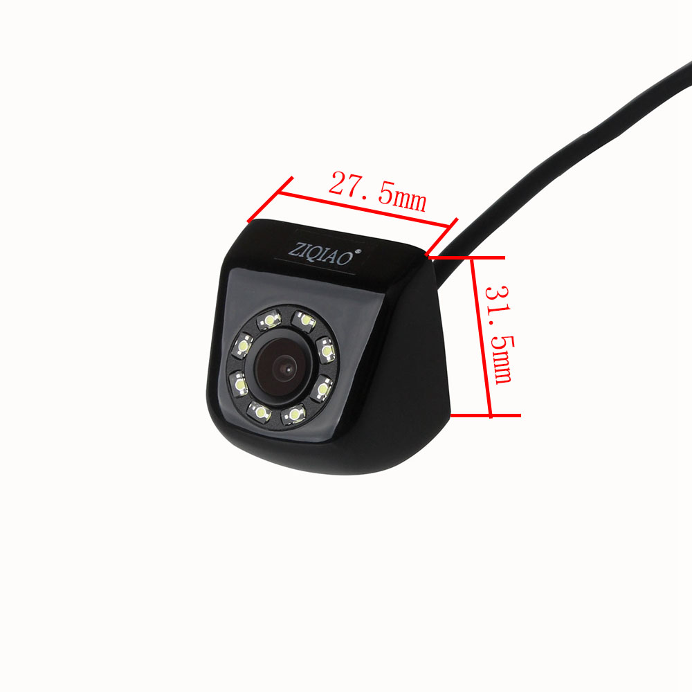 ZIQIAO 8 LED Lights Night Vision Waterproof Car Rear View Camera