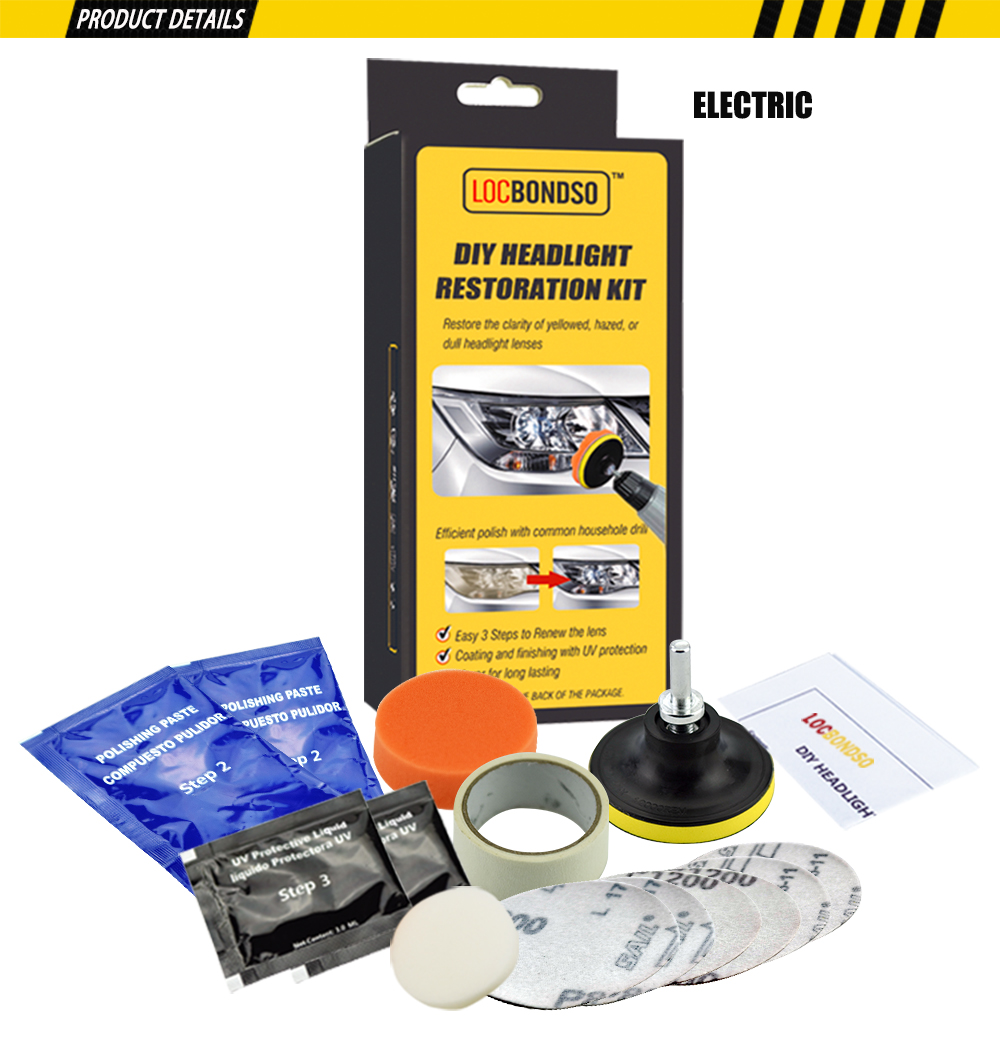 LOCBONDSO DIY Headlight Electrokinetic Scratch Restoration Kit Repairing Tool