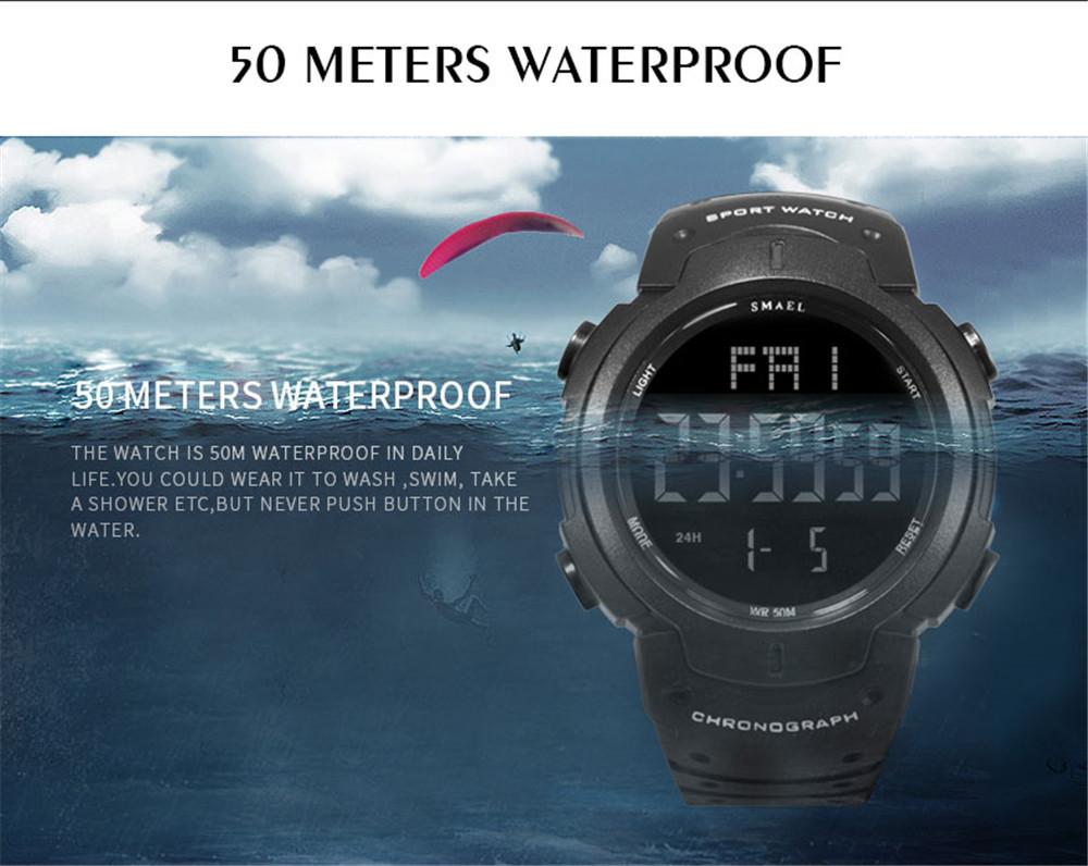 SMAEL 0915 Multi-Function Waterproof Electronic Digital Sport Watch