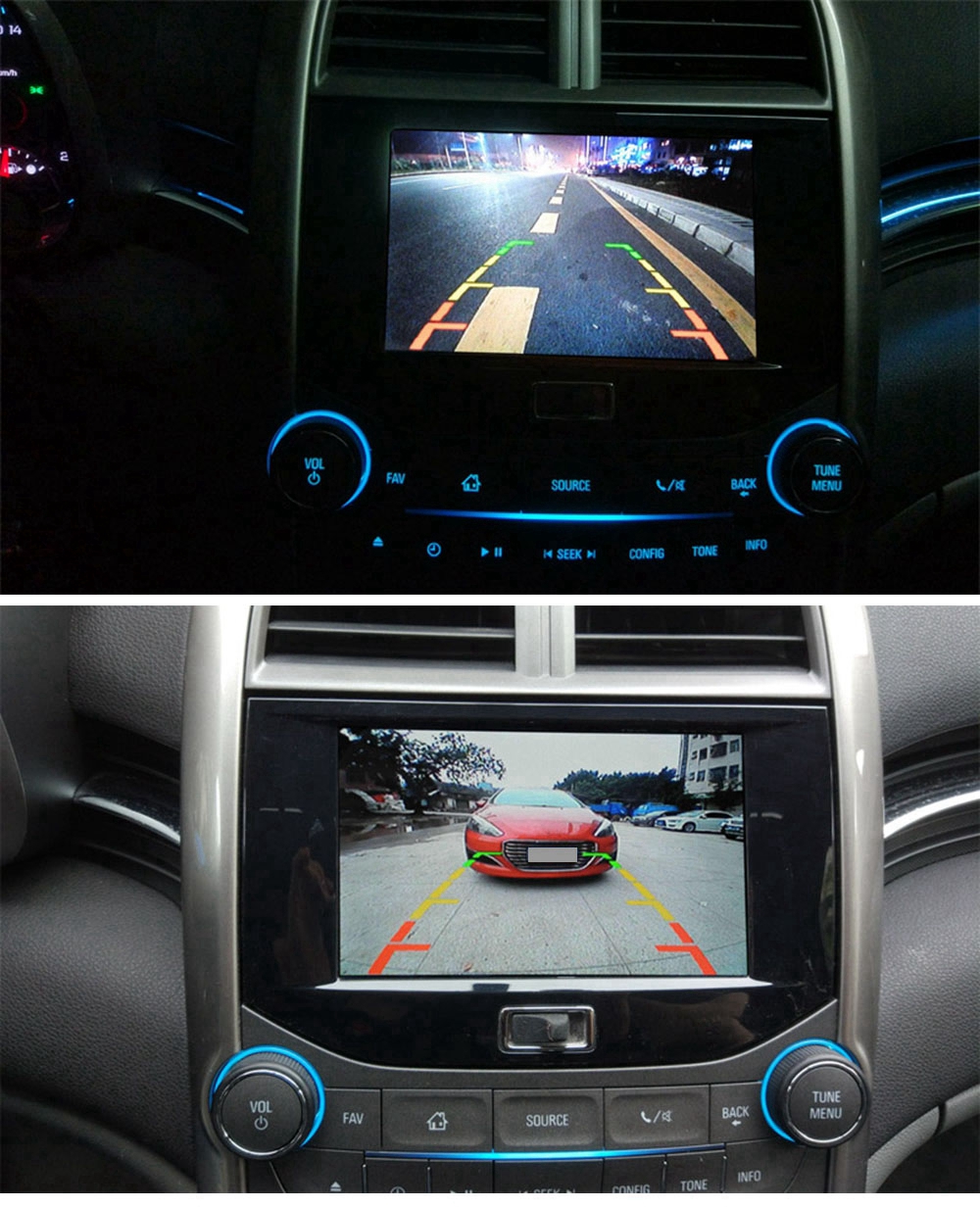 ZIQIAO 8 LED Car 170-degree Night Vision Rear View Backup Camera - BLACK