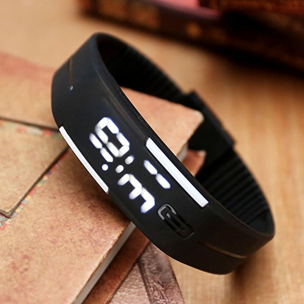 Simple Silicone Bracelet Touch Screen LED Digital Display Unisex Sports Watch