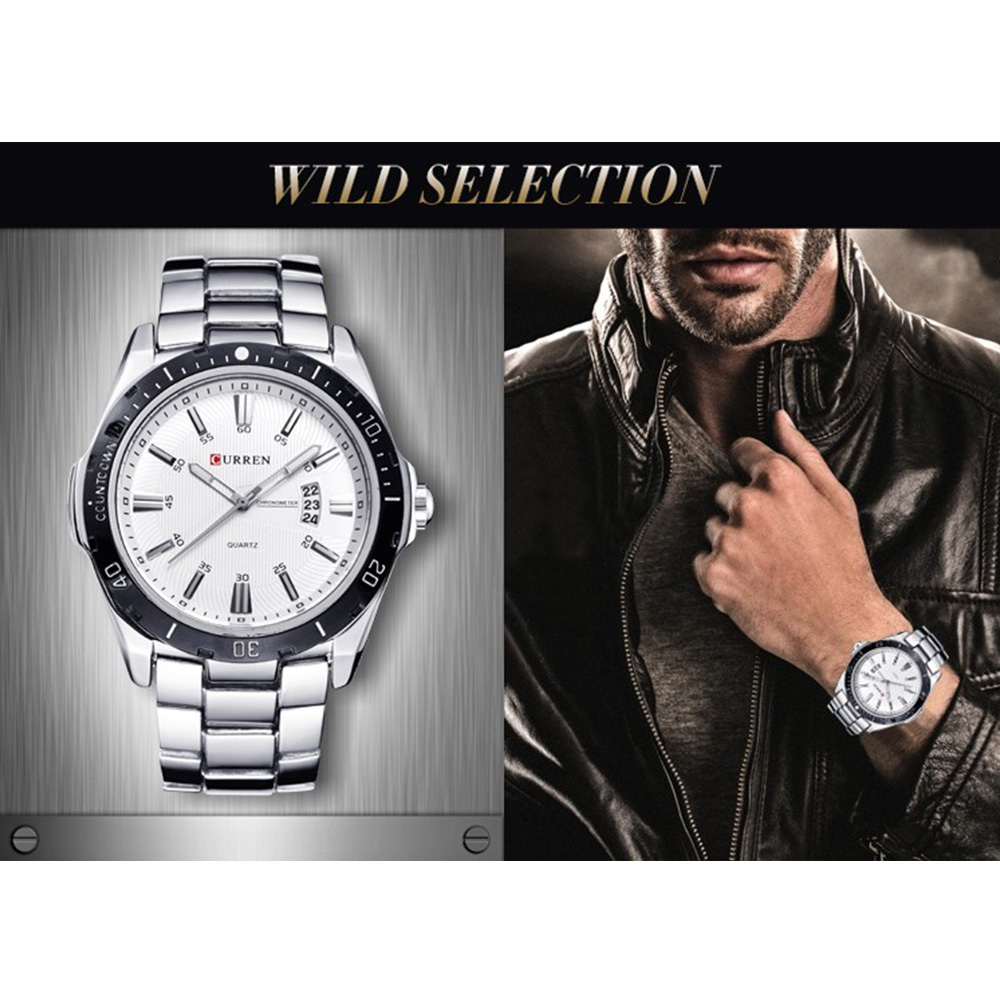 CURREN Men's Fashion and Casual Simple Quartz Sport Wrist Watch