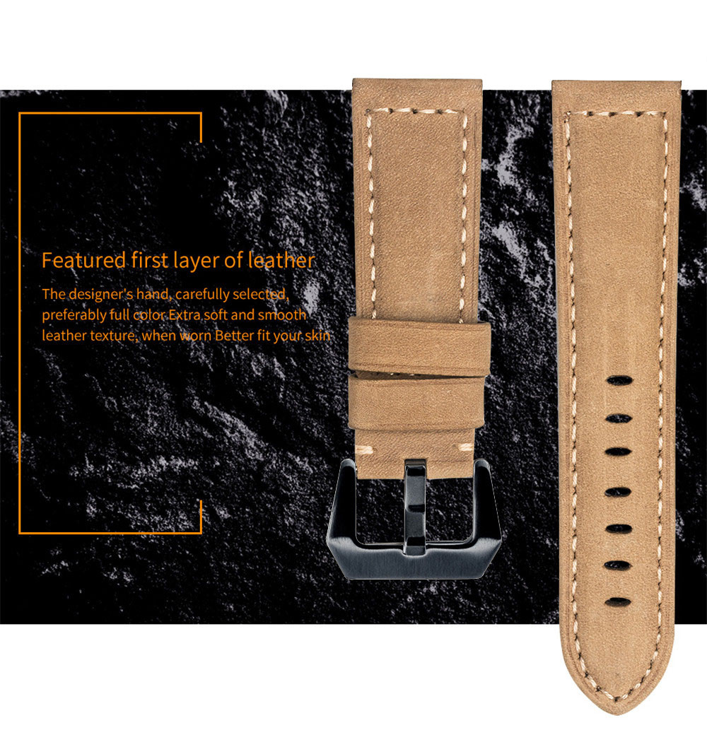 Retro Genuine Leather Strap Belt Watch Band for Samsung Gear S3 Frontier Classic