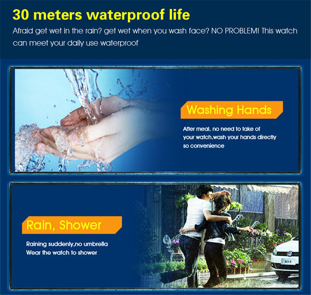 HONHX LED Multifunction Outdoor Waterproof Electronic Watch