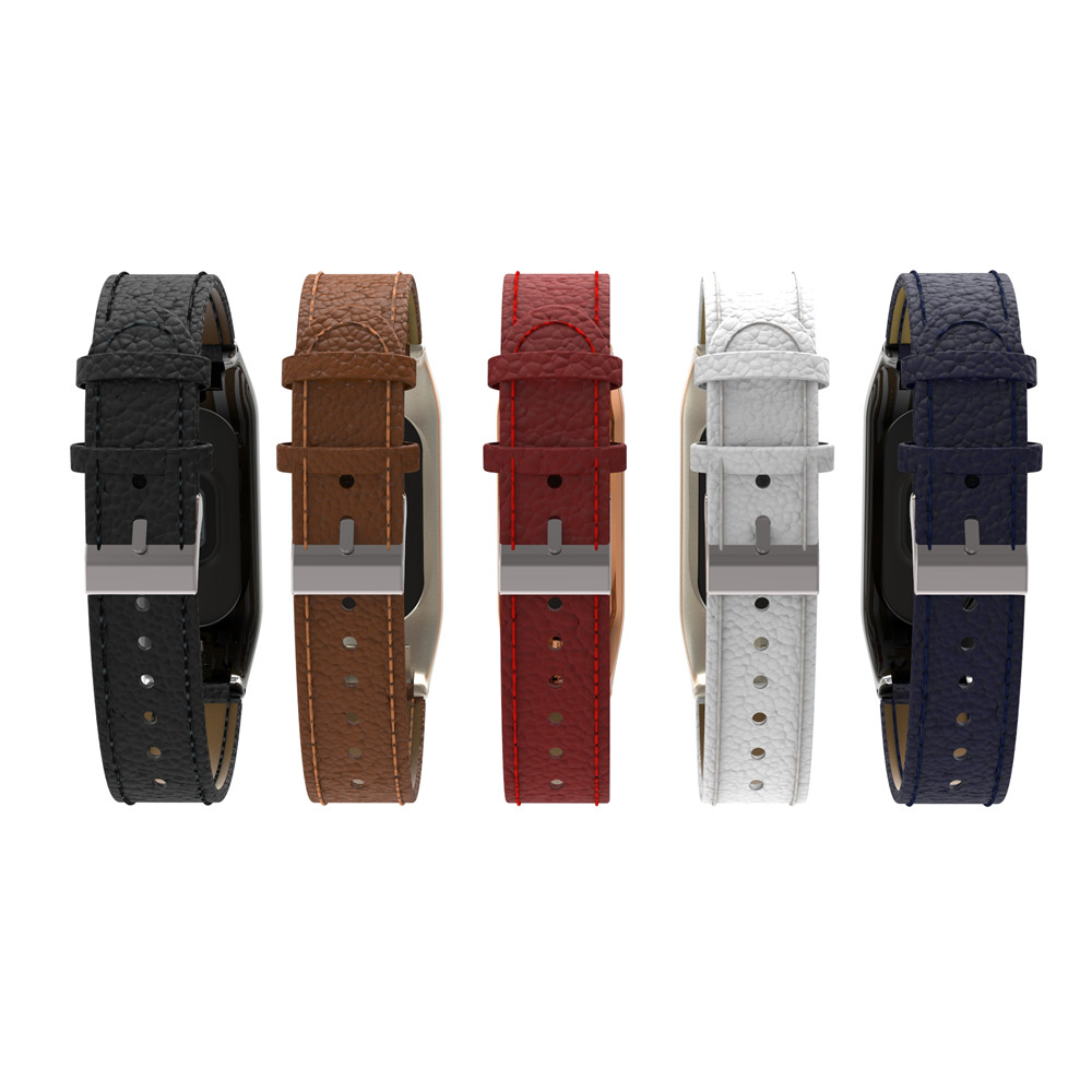 For Xiaomi Mi Band 3 Genuine Leather Wrist Watch Strap