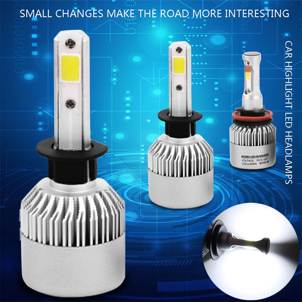 2 x H1 Super Bright LED Car Headlight Kit 36W High Power 8000LM Lamp 6500K White