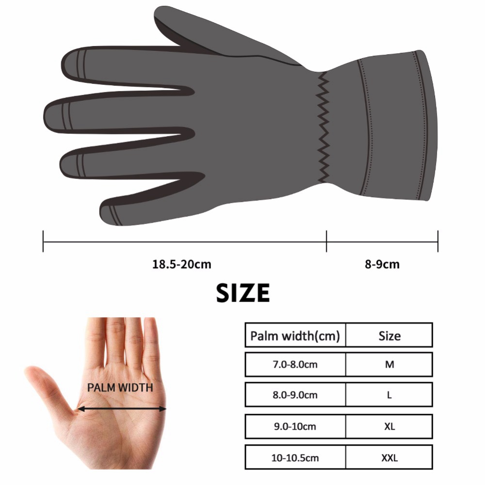 Riding Tribe Winter Motorcycle Gloves Warm Anti-skid Touch Screen