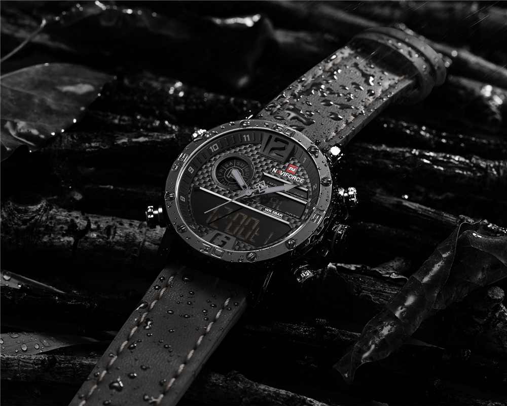 Men's Quartz LED Digital Clock Waterproof Military Wrist Watch