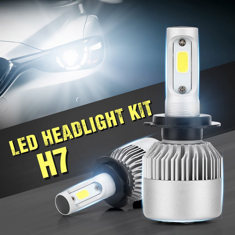 2 x H7 Super Bright LED Car Headlight Kit 36W High Power 8000LM Lamp 6500K White