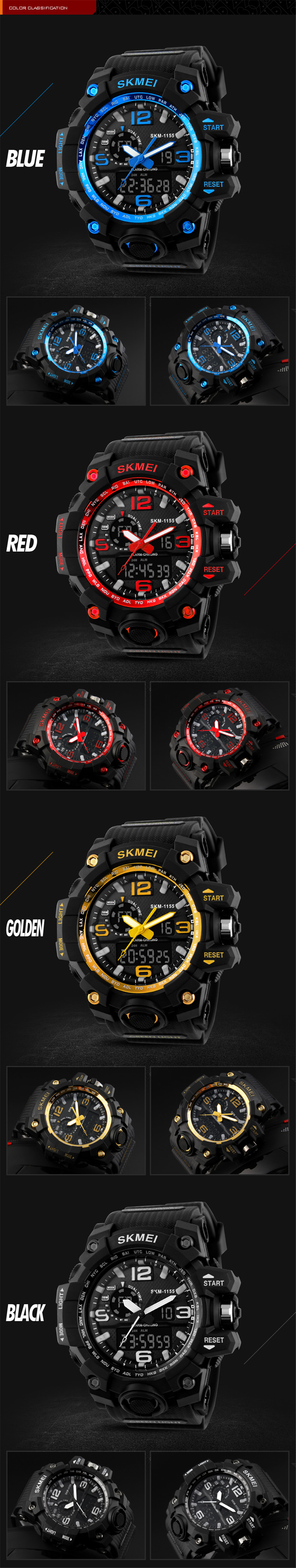 Men Digital LED 30M Waterproof Military Army Alarm Chrono Wrist Watches