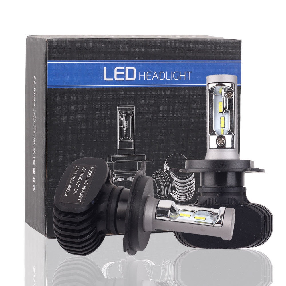 2 x H4 HB2 8000LM LED Headlight Car Light Bulbs High/Low Beam 6500K Super Bright