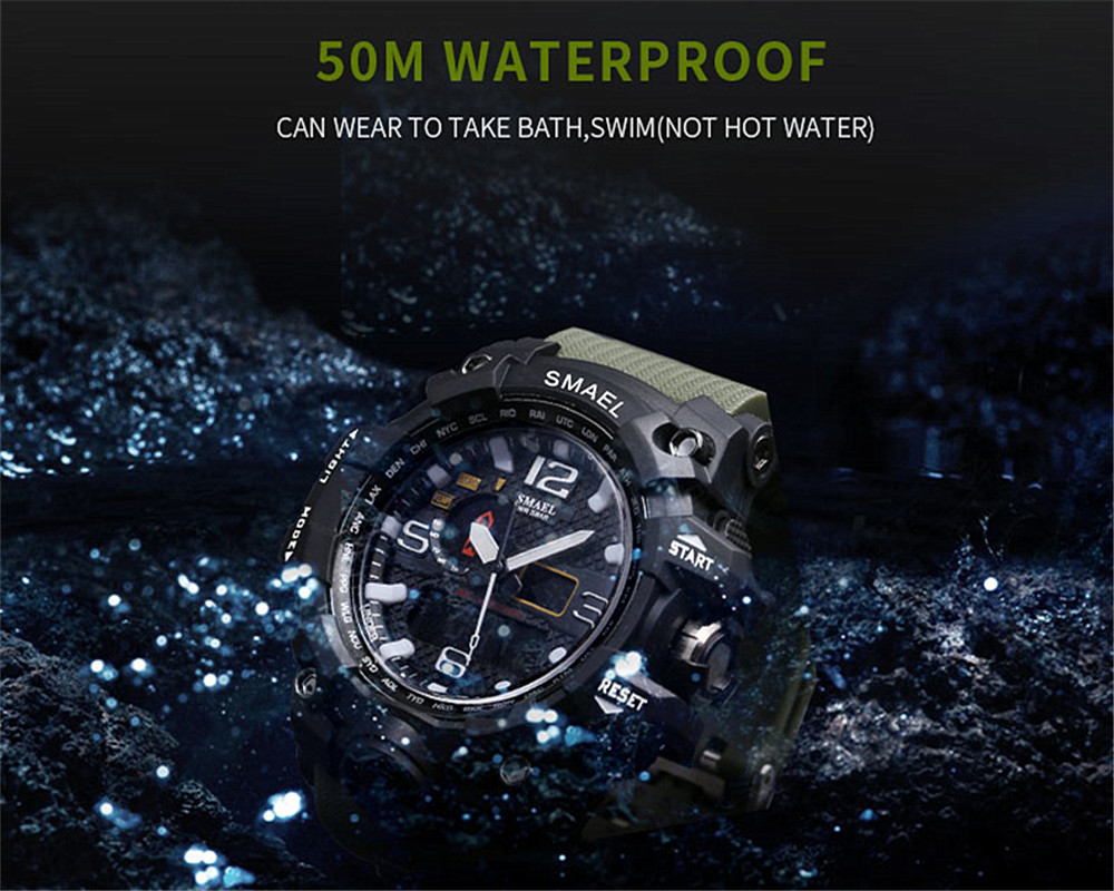 SMAEL Men's Sports Outdoor Waterproof Watch