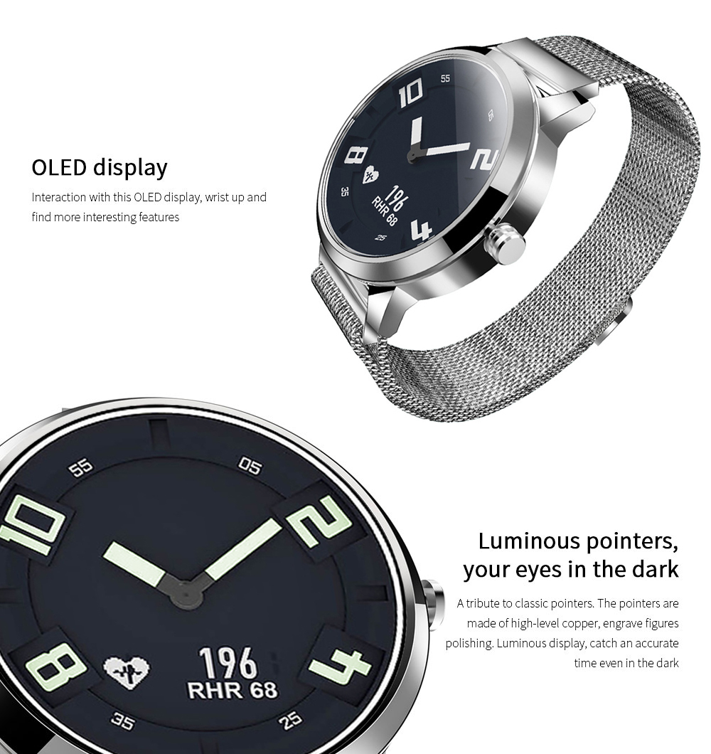 Lenovo Watch X Milanese Import Movt OLED Display Ultra-long Standby Wristwatch
