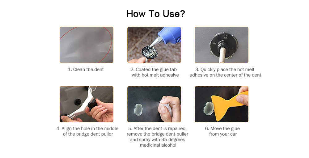 Car Dents Paint Repair Tool Kit with Hot Melt Glue Gun Fine Tip Glue Gun