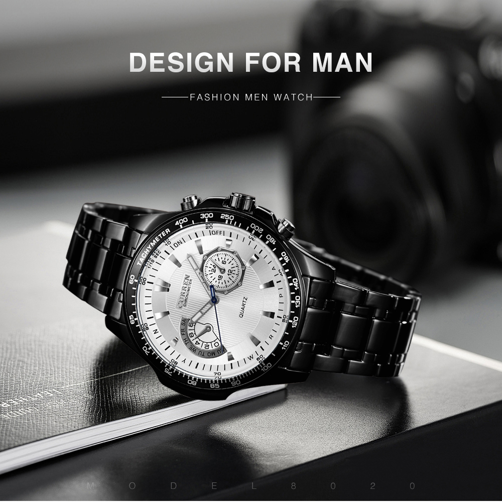 Curren Black Business Military Men's Watches