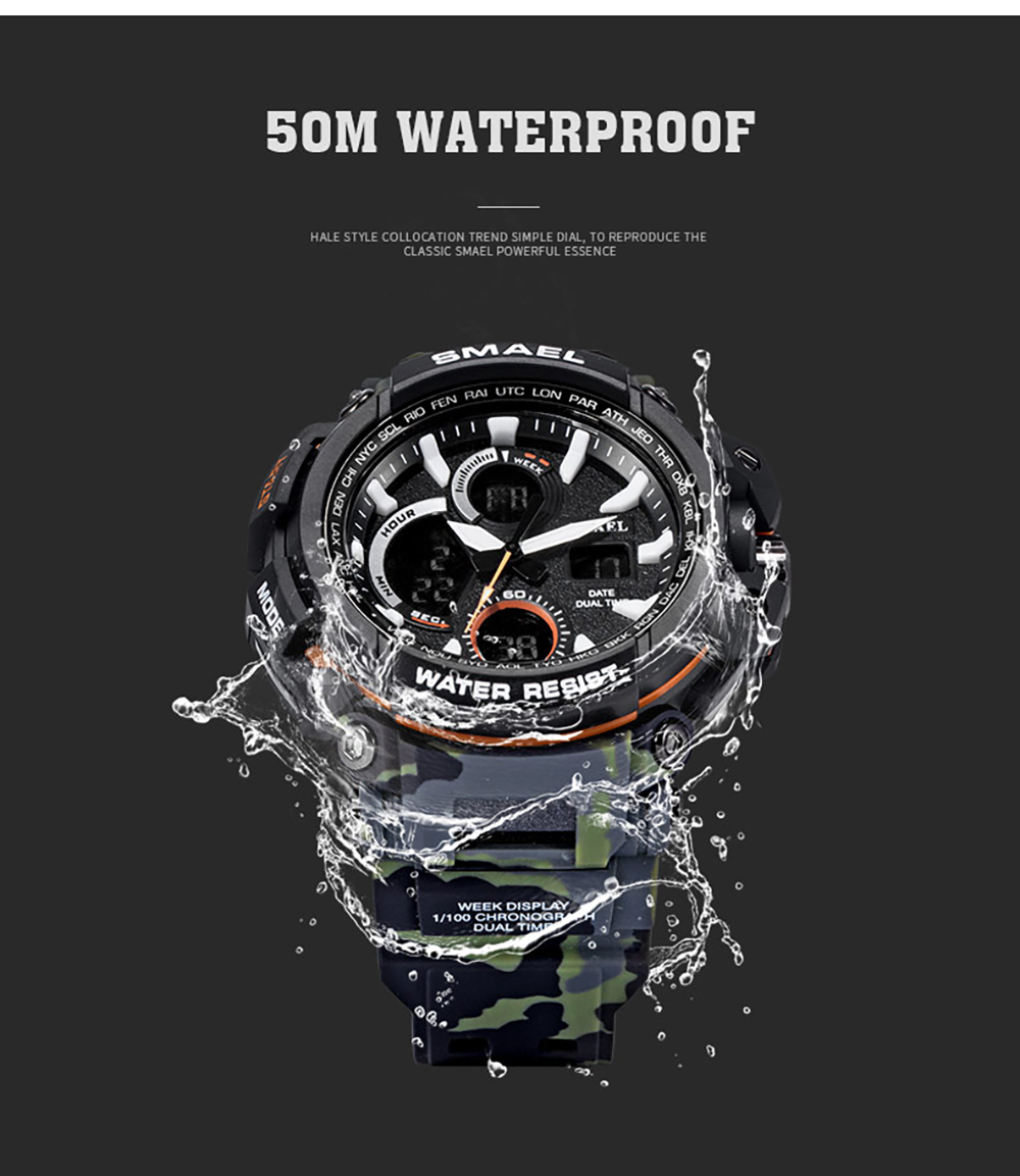SMAEL Sport Waterproof LED Digital Watch for Men