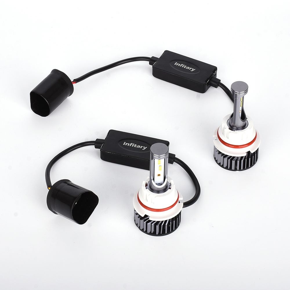 9007 LED Headlight Bulbs Auto Headlamp Hi-Lo Beam 8000LM 72W ZES Chip 1 Pair