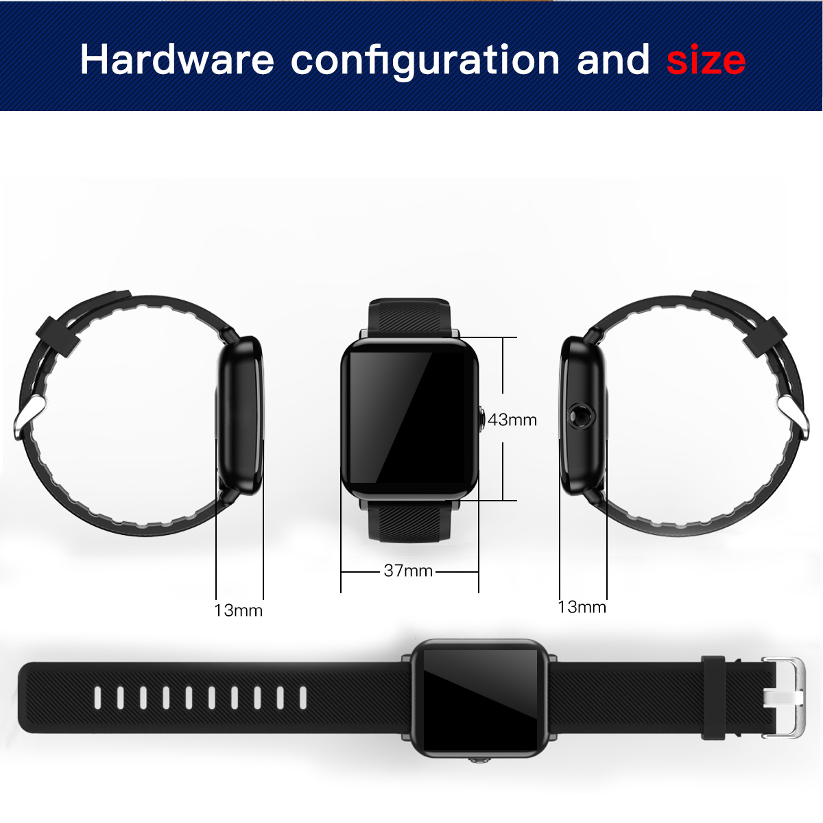 OUKITEL W2 Smartwatch Sports Bluetooth 4.0 Heart Rate Monitor Pedometer Sleep Monitoring