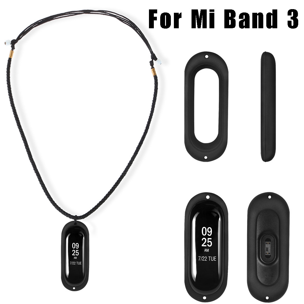 For Xiaomi MiBand 3 Fashion Knitted Fashion Necklace With Rubber Pendant Holder