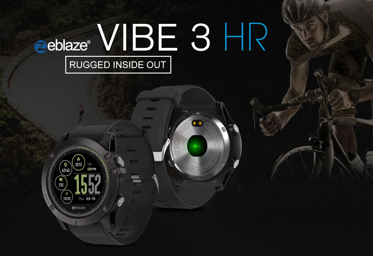 Zeblaze VIBE 3 HR 1.22 inch Sports Smart Watch Bluetooth 4.0 IP67 Waterproof Call / Message Reminder Heart Rate Monitor Blood Pressure Functions