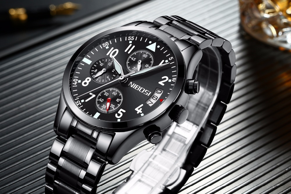 NIBOSI 2303 Men Sport Male Chronograph Casual Man Luxury Wrist Watches