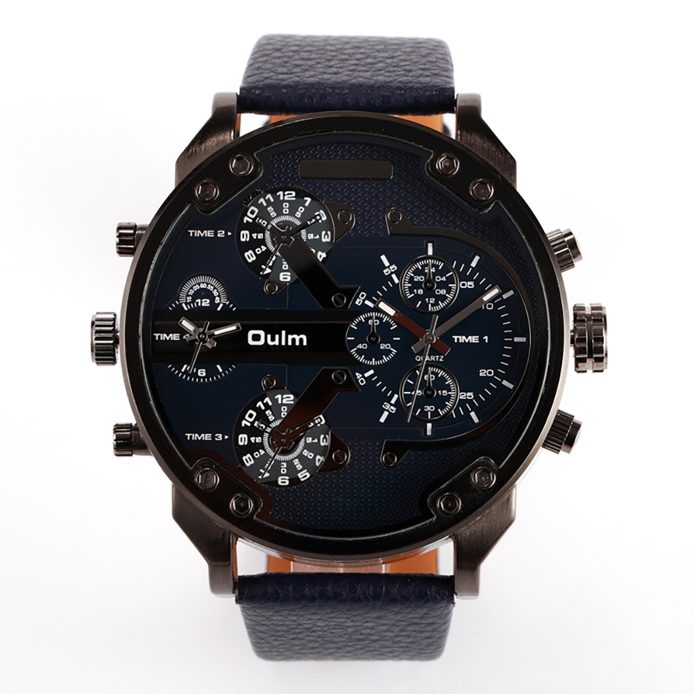 OULM Men's Casual Fashion Two-way Belt Quartz Watch